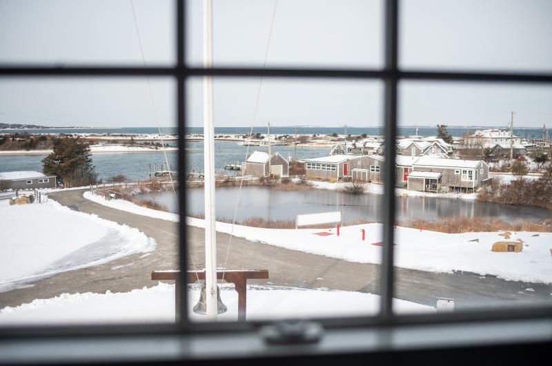 The view of Menemsha from the Coast Guard station.